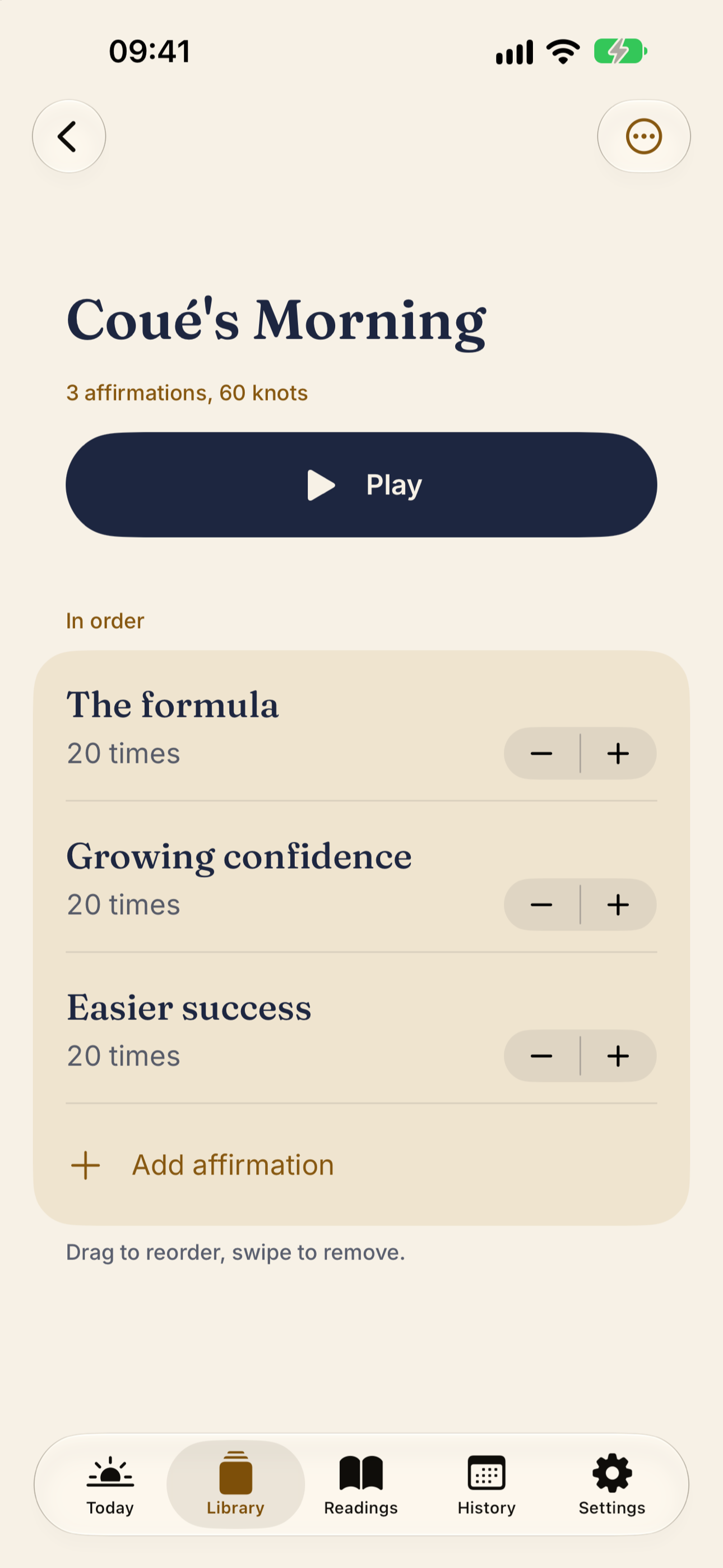 Playlists in Twenty Knots